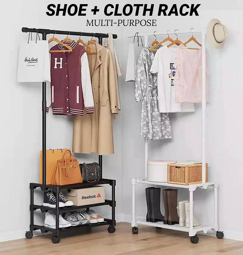 Thumbnail: MULTI-PURPOSE SHOE + CLOTH RACK