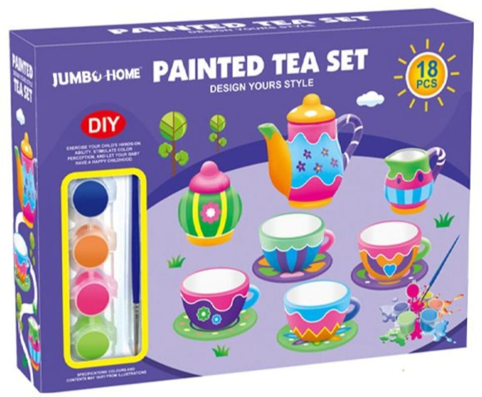 Thumbnail: 18pc painted tea sets