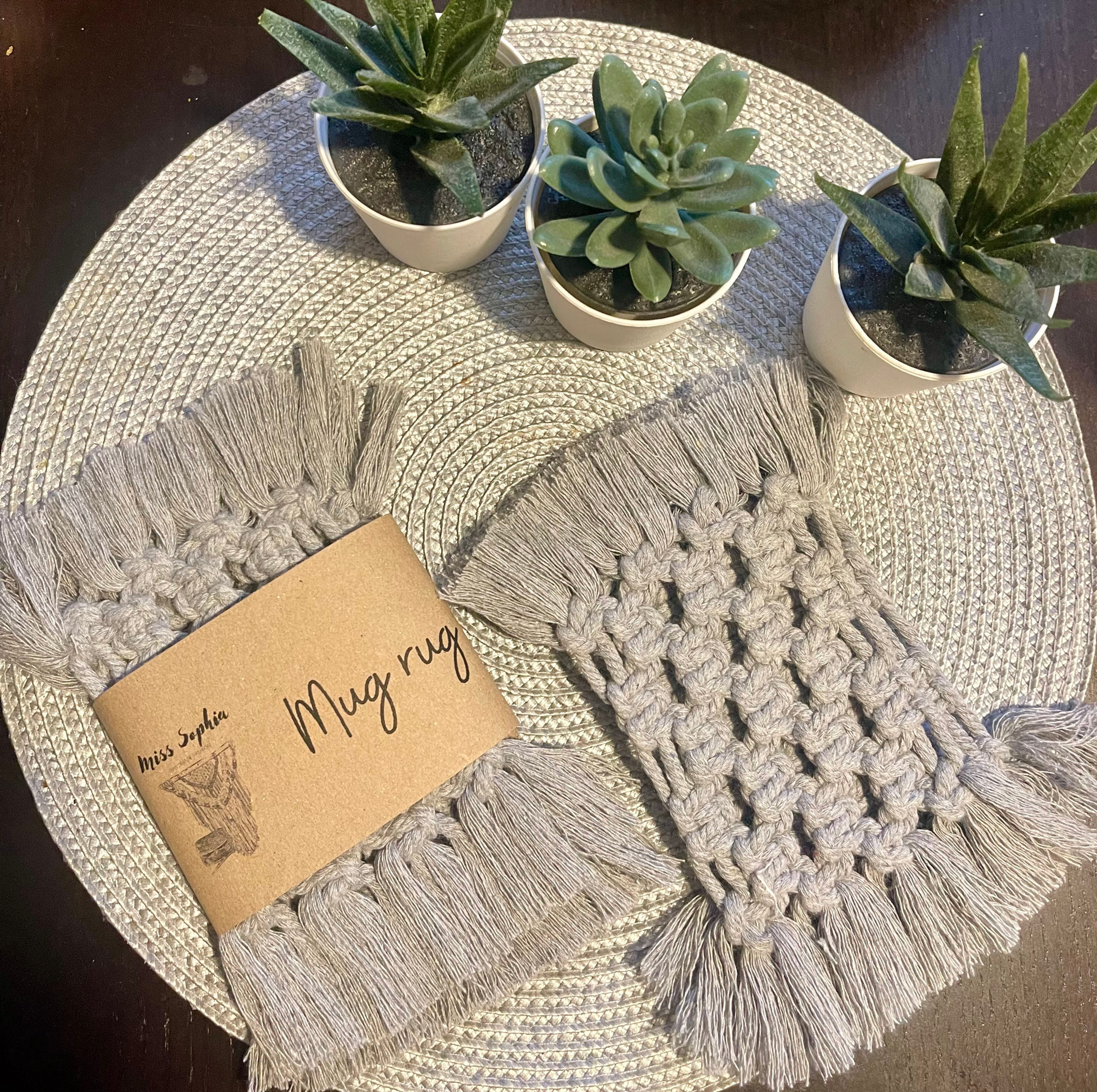 Macrame Mug Rug CAROLINE