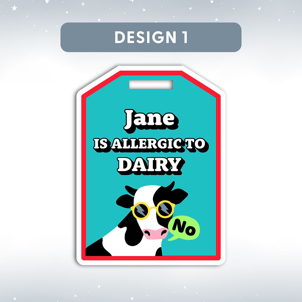 Thumbnail: Dairy Allergy Warning, name design option 1