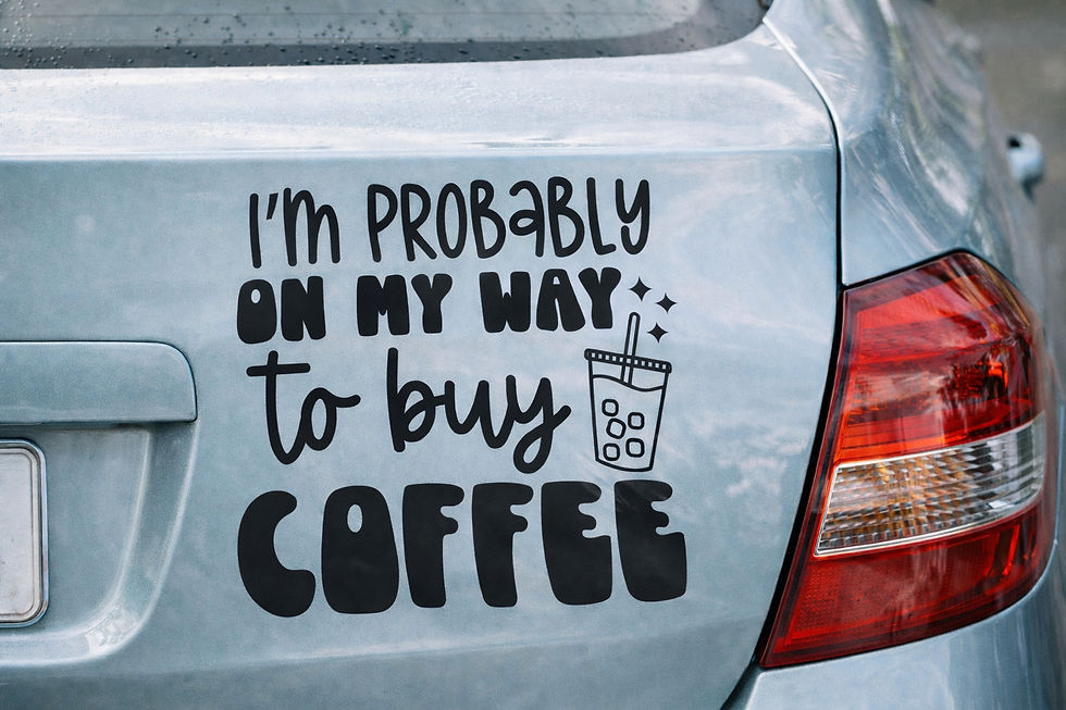 Thumbnail: Funny Coffee Lover Car Decal – “I’m Probably On My Way To Buy Coffee” Vinyl Stic