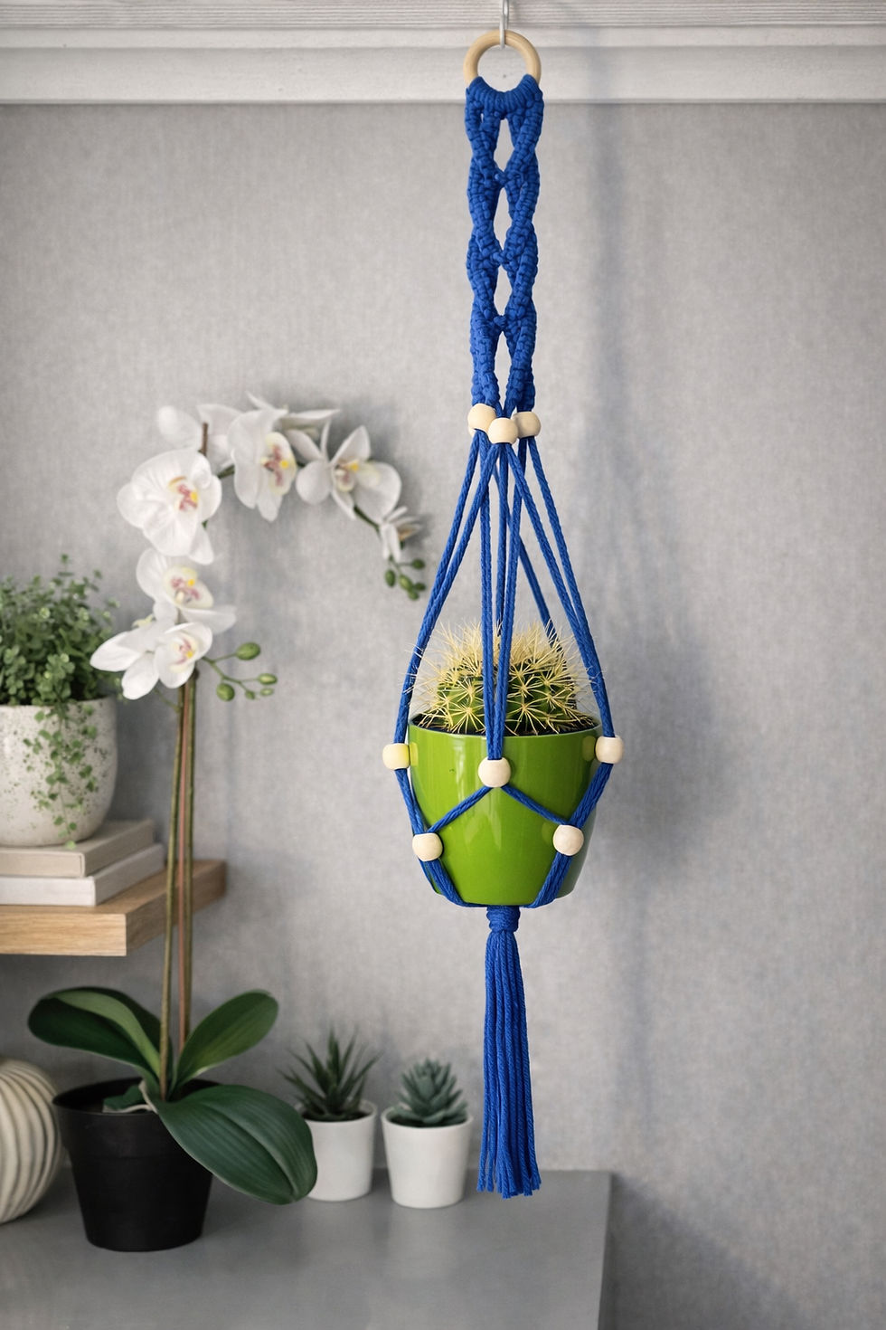 Thumbnail: Macrame Plant Hanger Handmade Cotton Rope Hanging Planter Boho Indoor Plant Hold