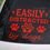 Thumbnail: Easily Distracted by Dogs Car Decal – Dog Lover Vinyl Sticker – Cute Paw Print 