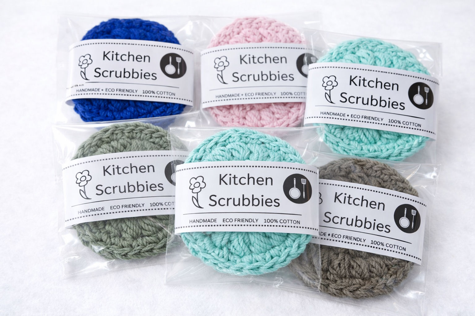 Handmade Cotton Kitchen Scrubbie – Eco-Friendly & Reusable 