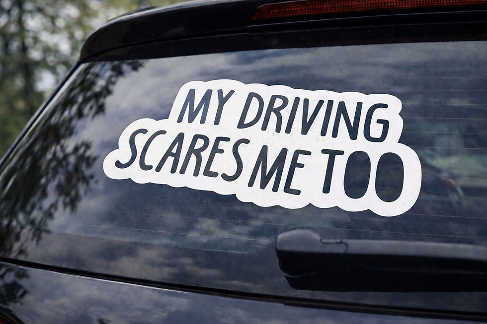 Thumbnail: My Driving Scares Me Too Car Decal – Funny Vinyl Car Sticker – Humor Car Sticker