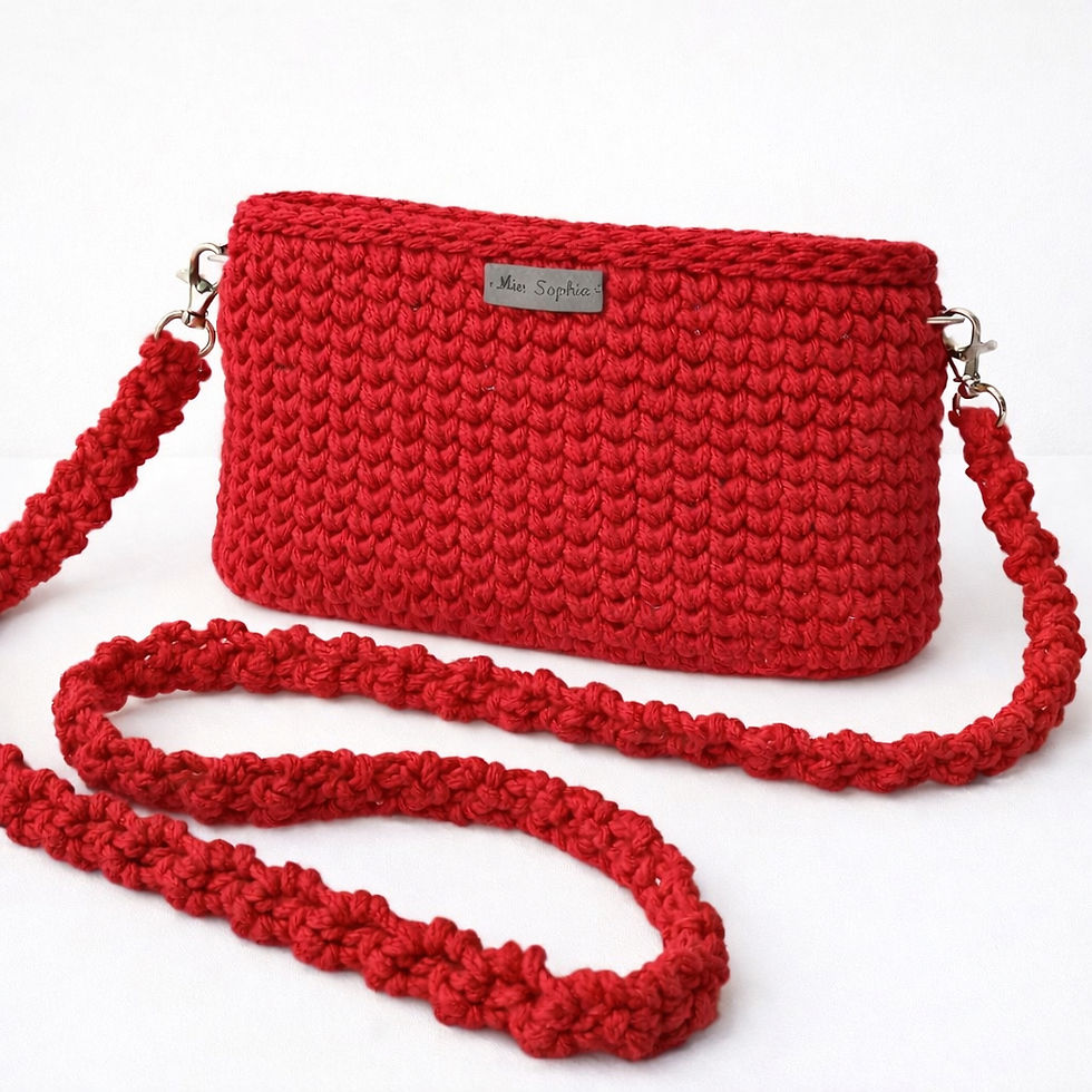 Thumbnail: Handmade Crochet Crossbody Bag |Knit Handbag | Boho Shoulder Bag SARA