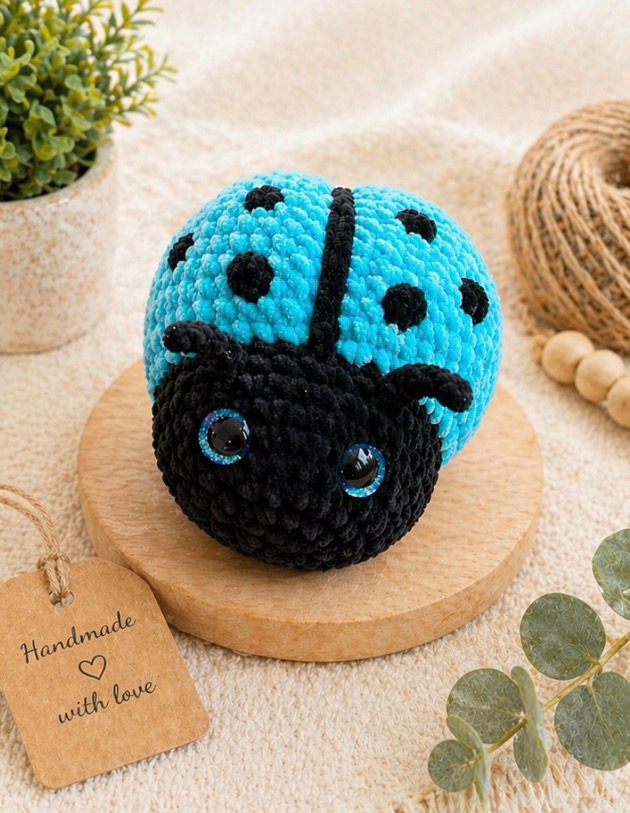 Thumbnail: Handmade Crochet Ladybug Plush – Soft Amigurumi Stuffed Toy | Cute Plushie 