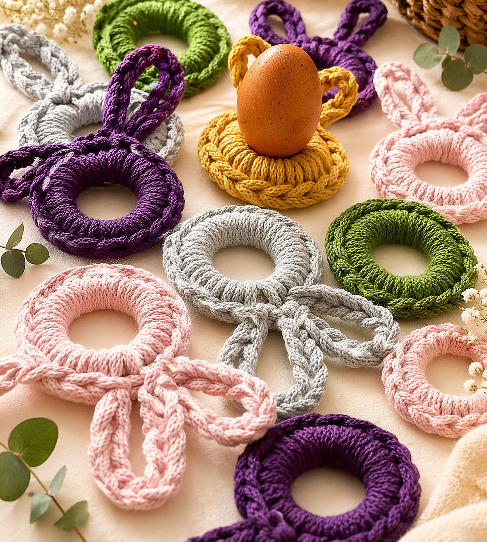 Thumbnail: Handmade Crochet Bunny Ear Egg Holders – Easter Decor & Gift Idea 