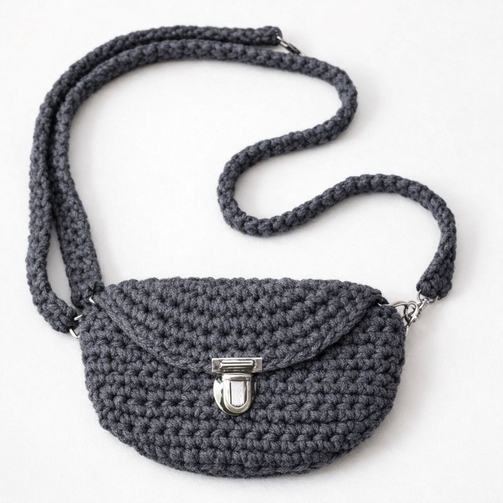 Handmade Crochet Waist Bag – Belt Bag | Boho Crossbody Fanny pack MELISMA