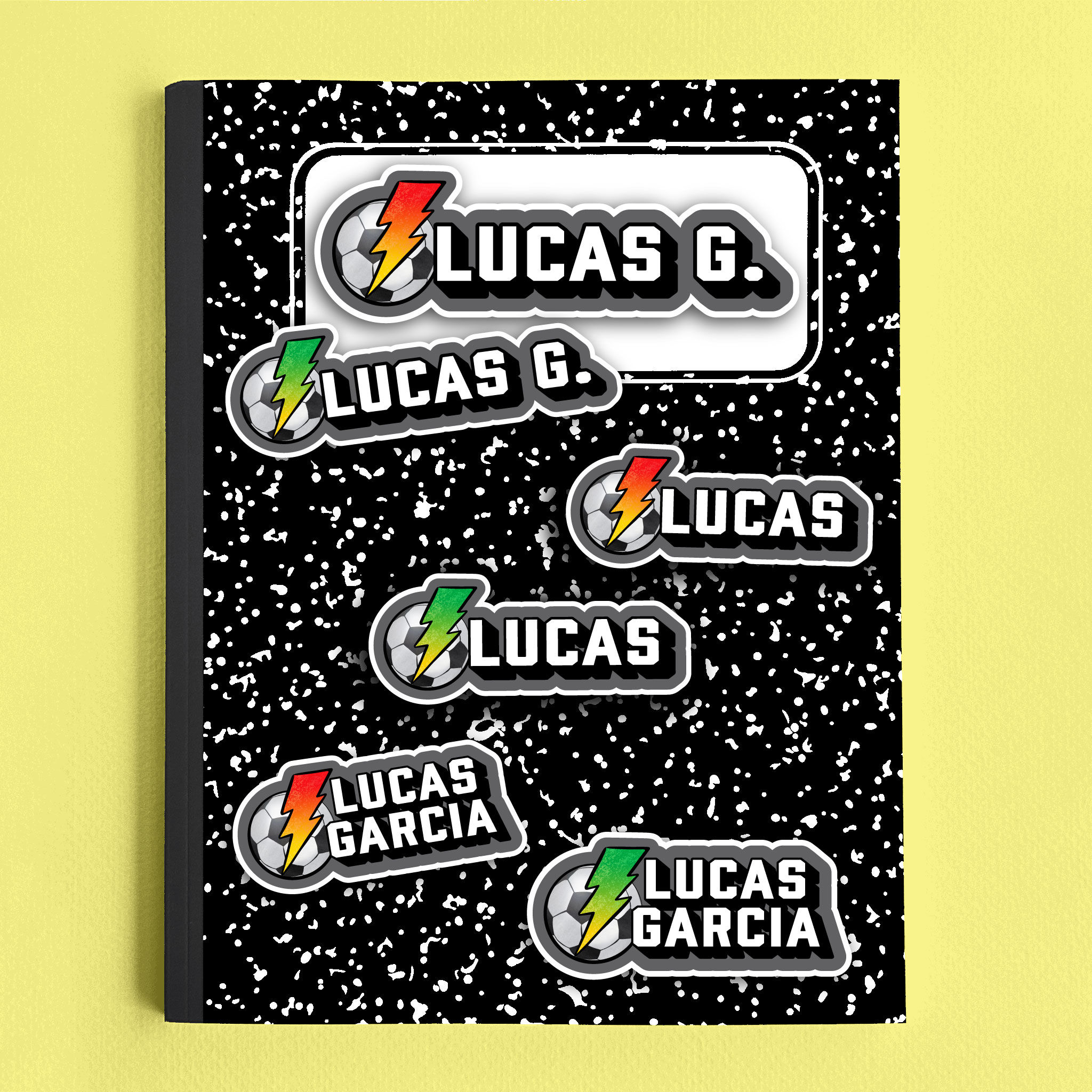 Soccer Name Label Stickers