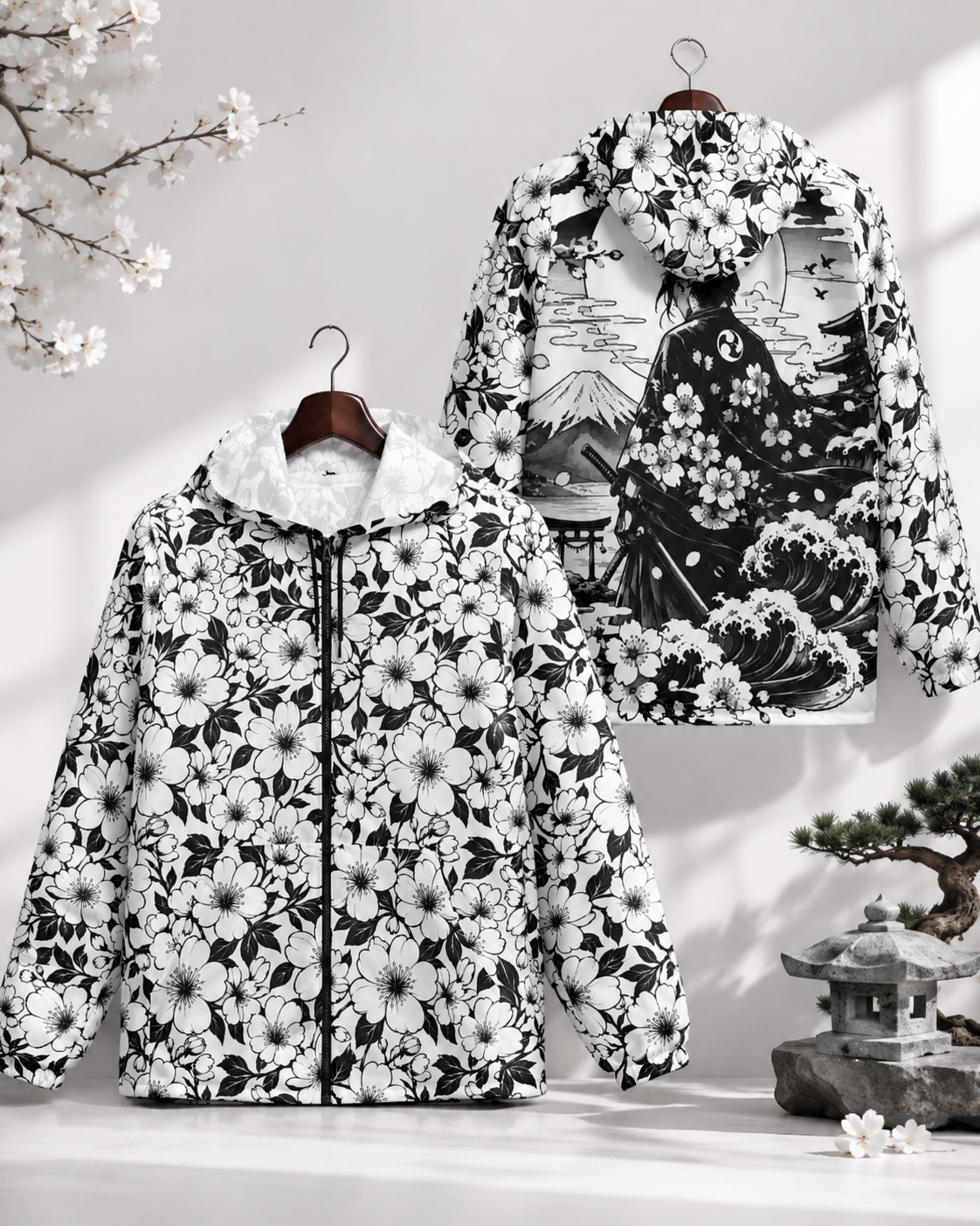Floral Samurai Windbreaker Jacket