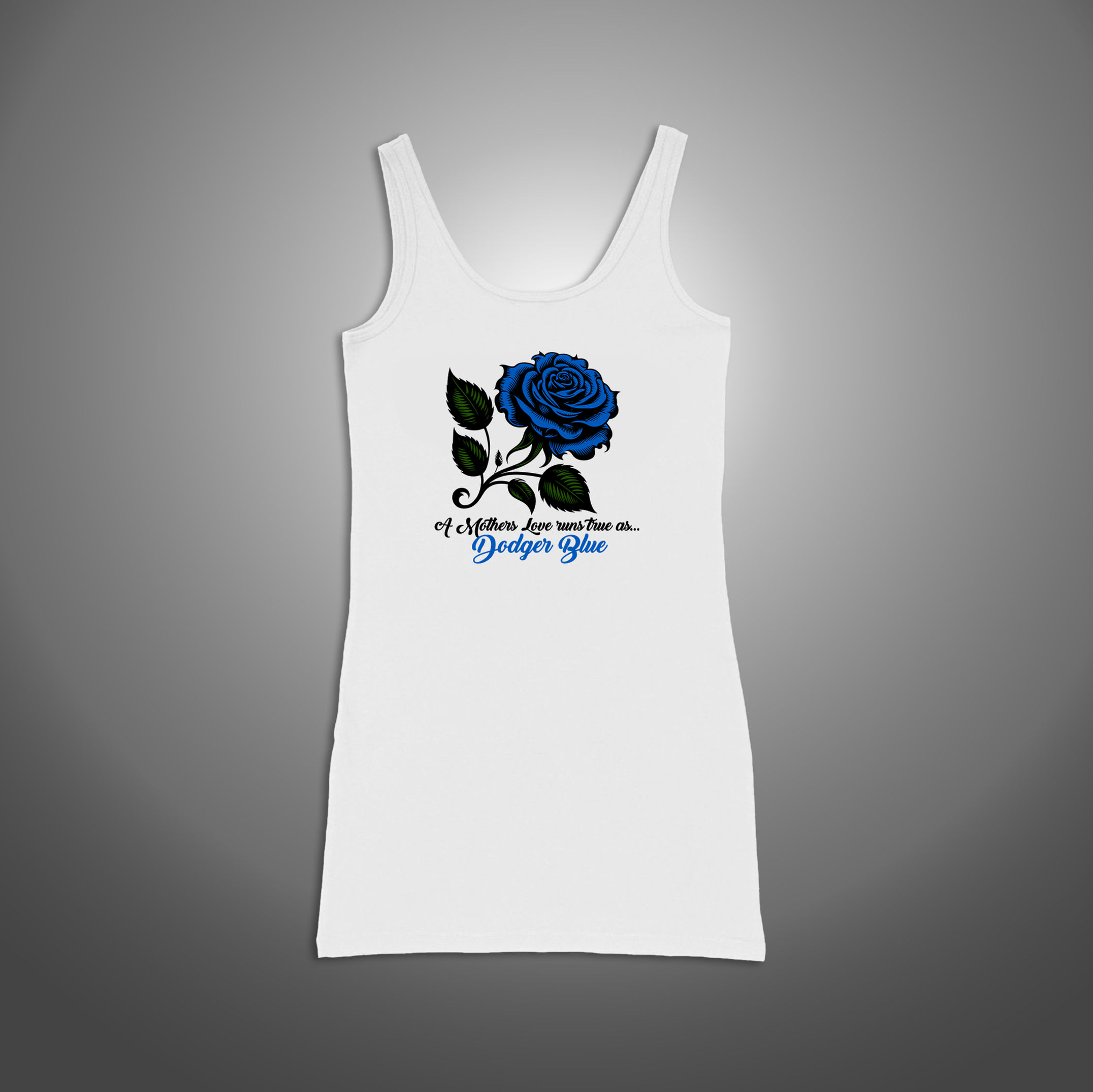 Blue Rose Mom Tank