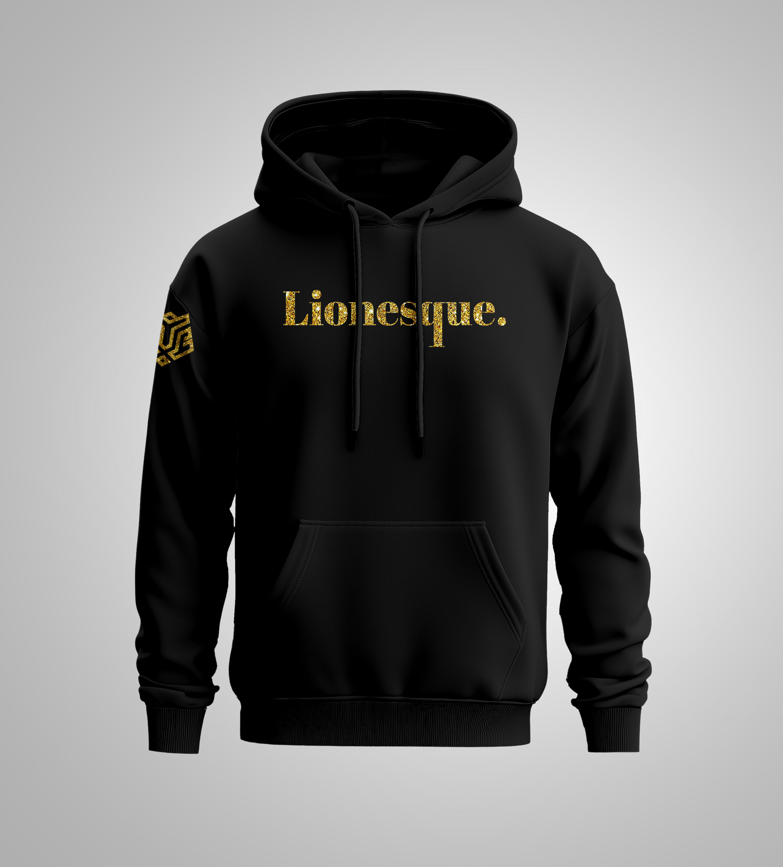 Gold Glitter Lionesque Women's Hoodie