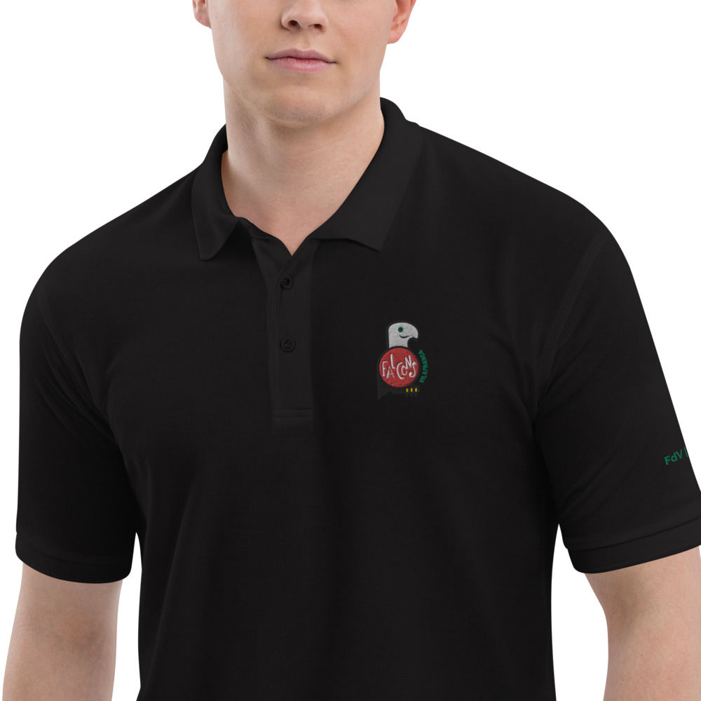 Polo brodat negre