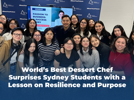 World’s Best Dessert Chef Surprises Sydney Students with a Lesson on Resilience and Purpose
