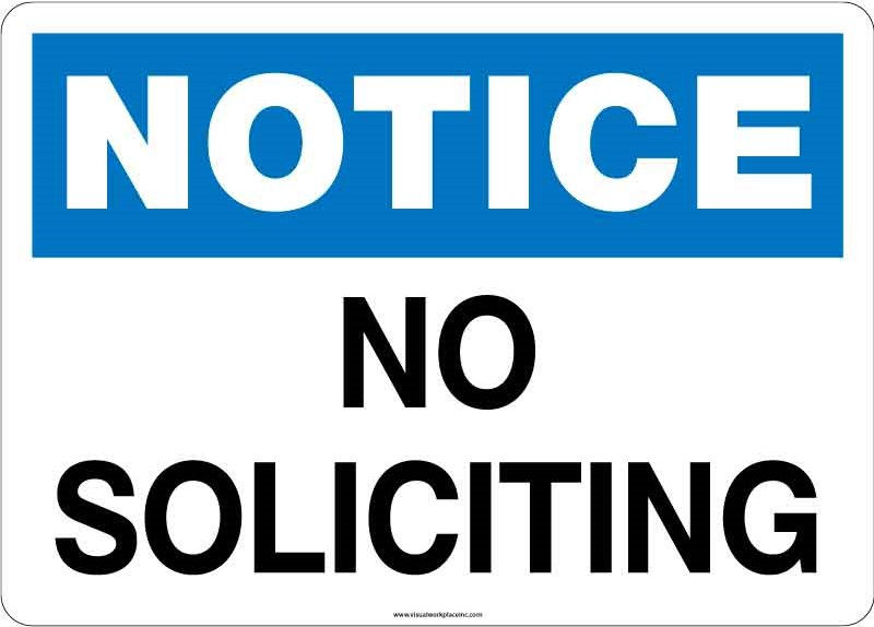 Notice: No Soliciting
