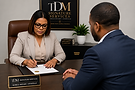 Professional notary meeting with a client for mobile document signing services