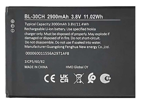NOKIA BL-30CH 3.8V 2900mAh Akku für Nokia BL-30CH