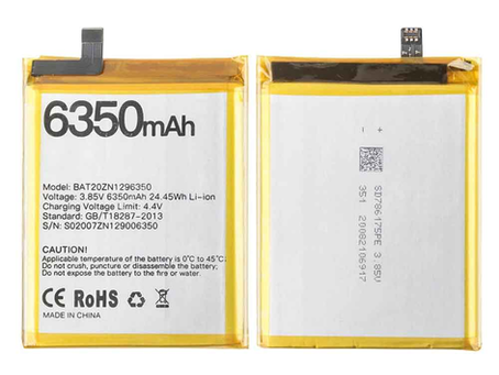 DOOGEE BAT20ZN1296350 3.85V 4.4V 6350mAh 24.45WH Akku für Doogee S96 Pro