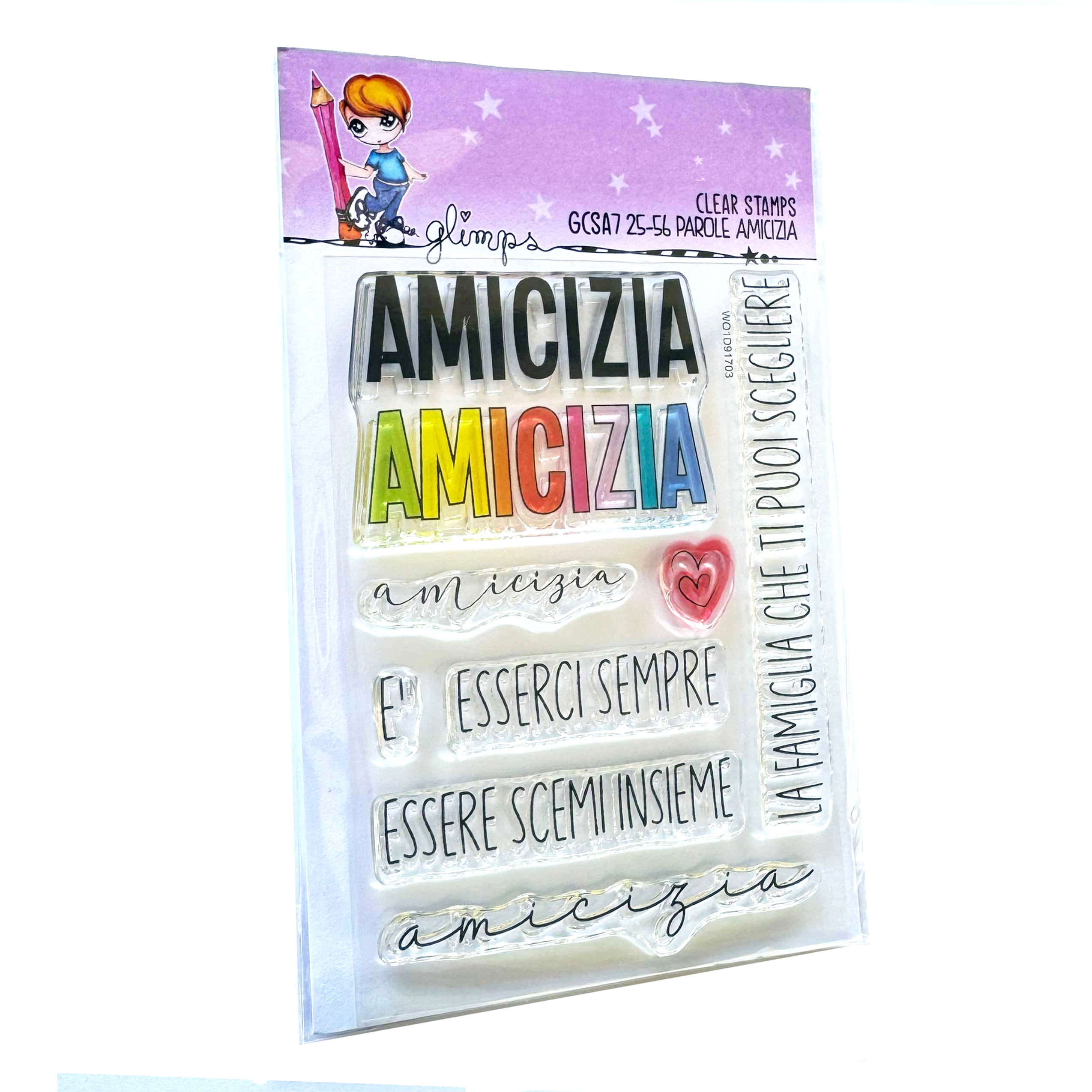 GLIMPS CLEAR STAMPS - GCSA7 25-56 PAROLE AMICIZIA