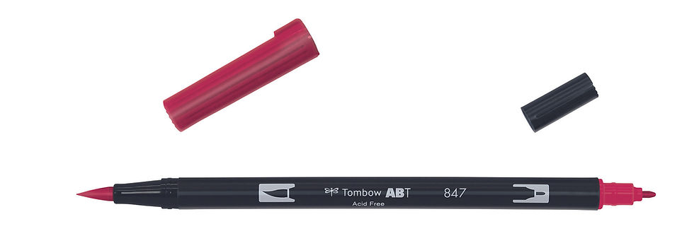 847 CRIMSON - TOMBOW - DUAL BRUSH