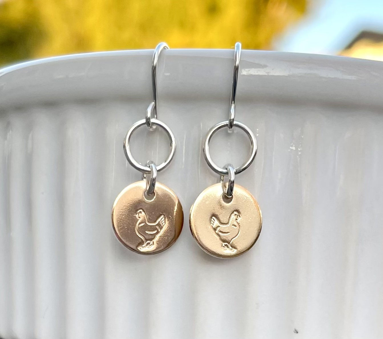 Chicken earrings, gifts for chicken lovers