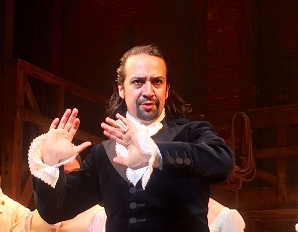 Lin-Manuel Miranda in Hamilton costume
