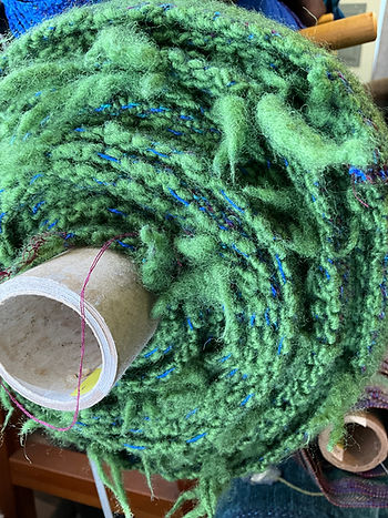 A roll of handwoven cloth
