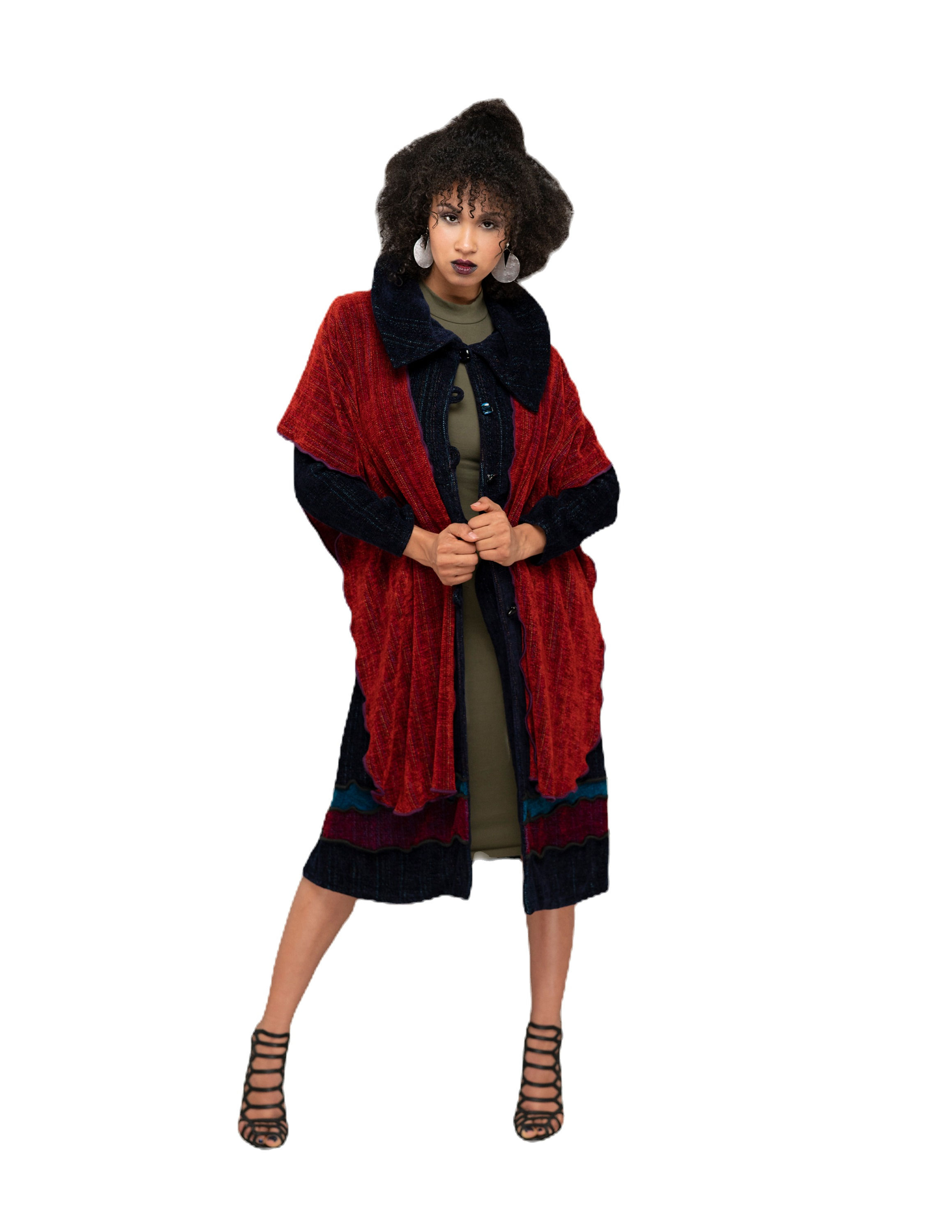 Paprika Red Hooded Shawl