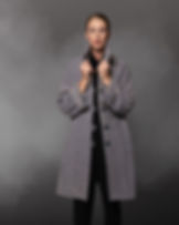 Handwoven Fog Gray Wool Coat
