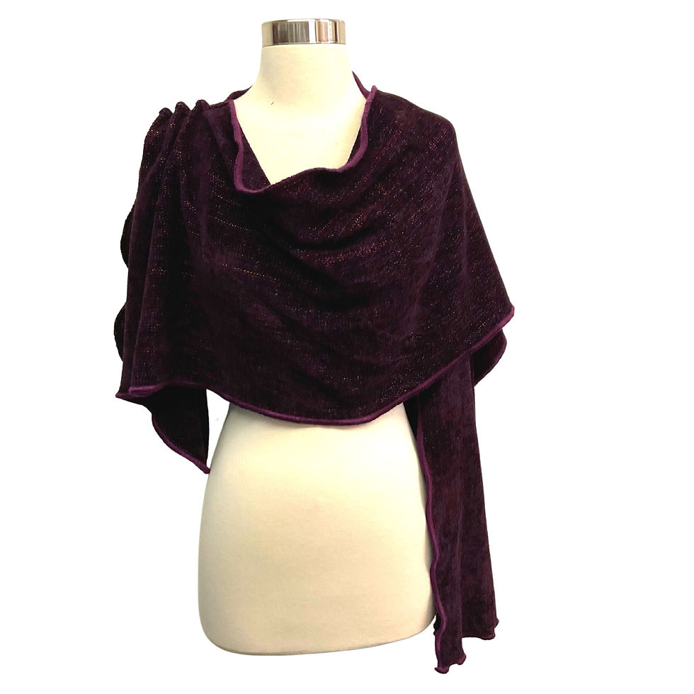 Thumbnail: Hooded Shawl in Blackberry