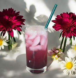 Lemon, Blueberry Syrup, Sparkling Water
