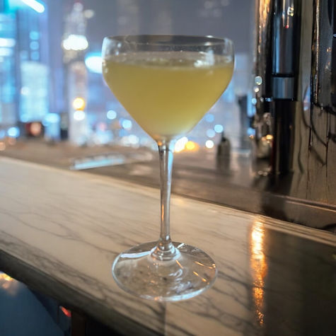 Rye, Green Chartreuse, Maraschino Liqueur, Lemon