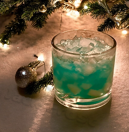Tequila, Blue Curacao, Coconut Syrup, Lime
