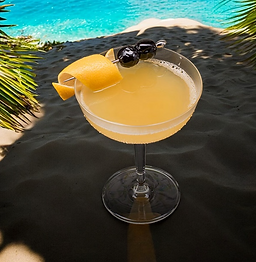 Gin, Falernum, Lemon, Passion Fruit, Orgeat 