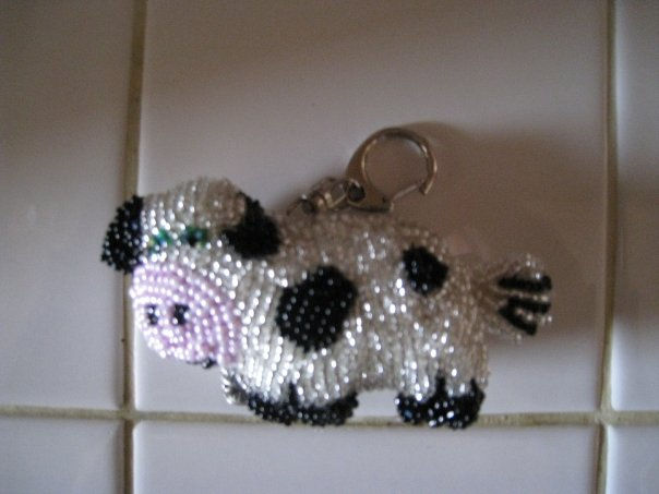 Cow keychain