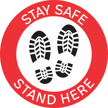 Thumbnail: Stay Safe Stand Here - Boots (5 per pack)