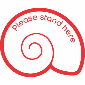 Thumbnail: Please Stand Here - Shell (5 per pack)