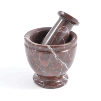 Red Marble Mini Pestle & Mortar
