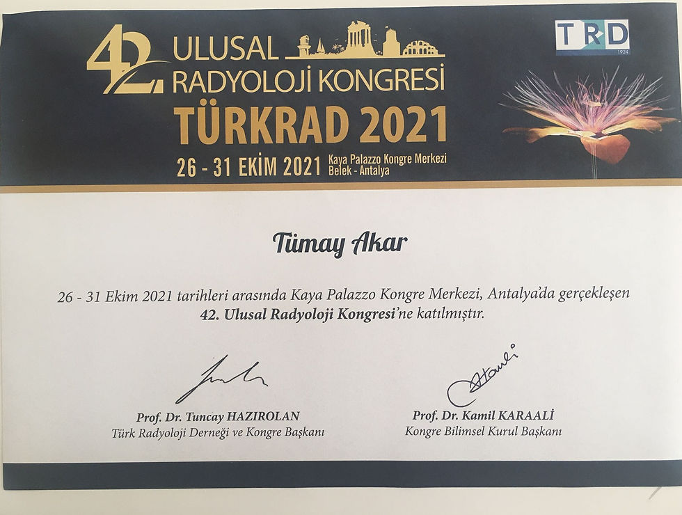 TURKRAD2021 KONGRE katılımı
