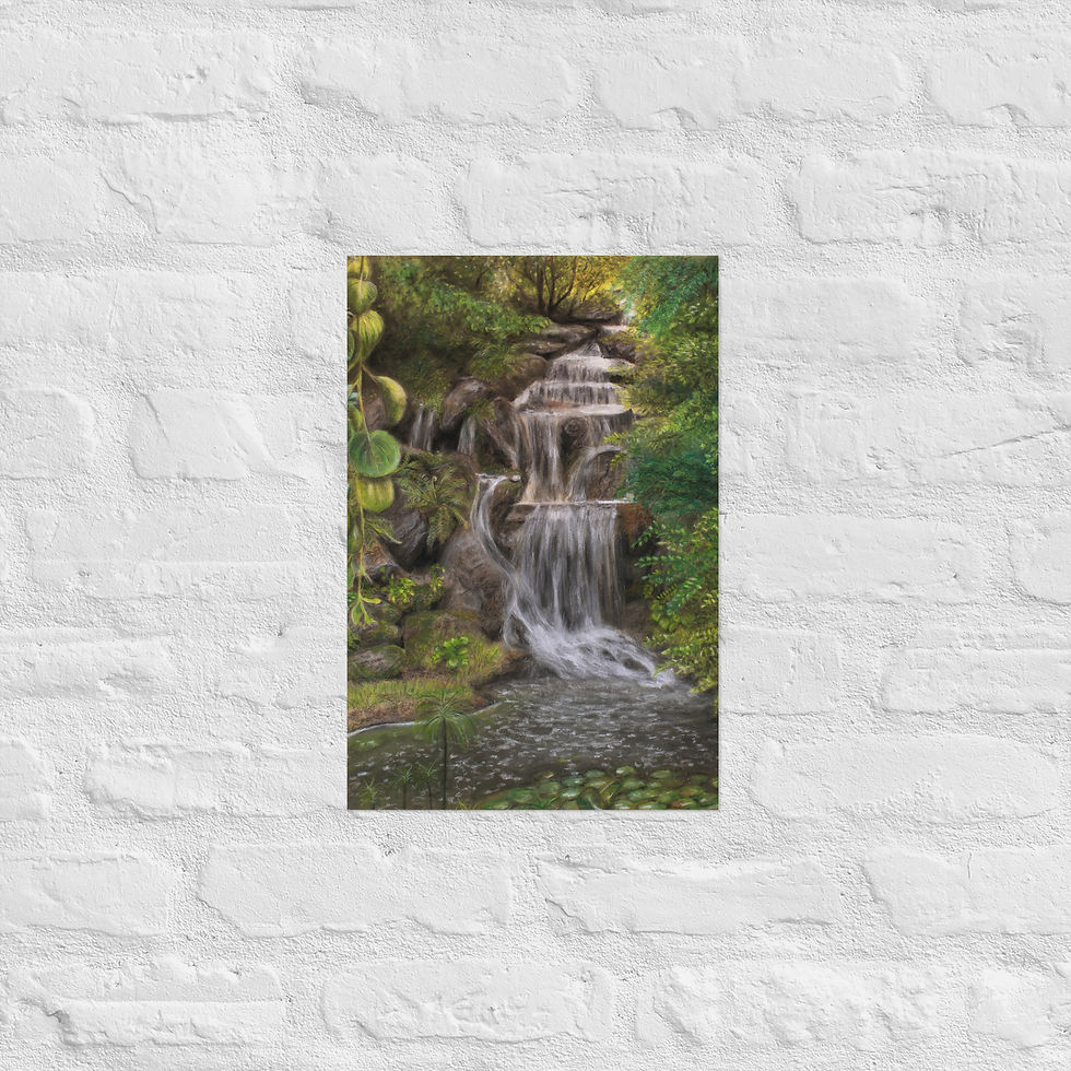 Thumbnail: Waterfall at VanDusen enhanced matte poster print