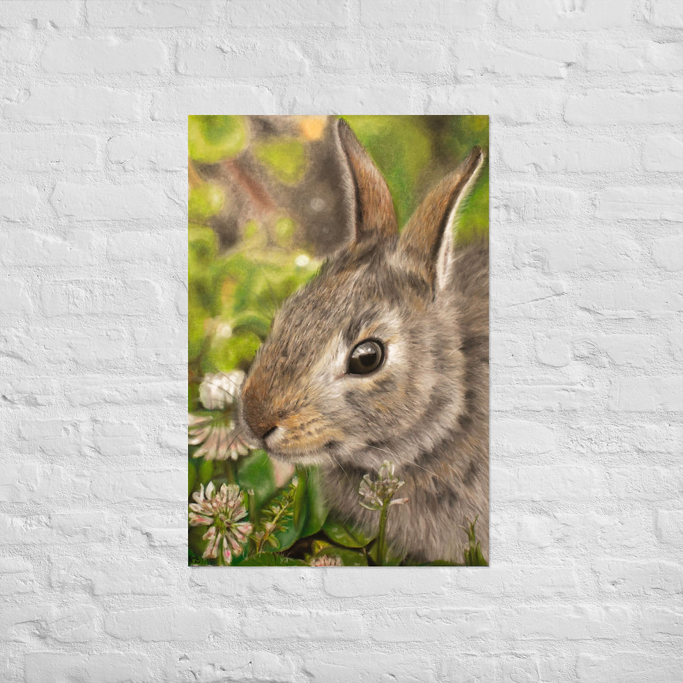 Thumbnail: Spring Bunny enhanced matte poster print