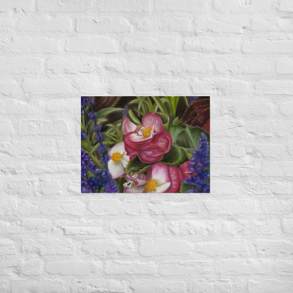 Thumbnail: Begonia Garden enhanced matte Poster print