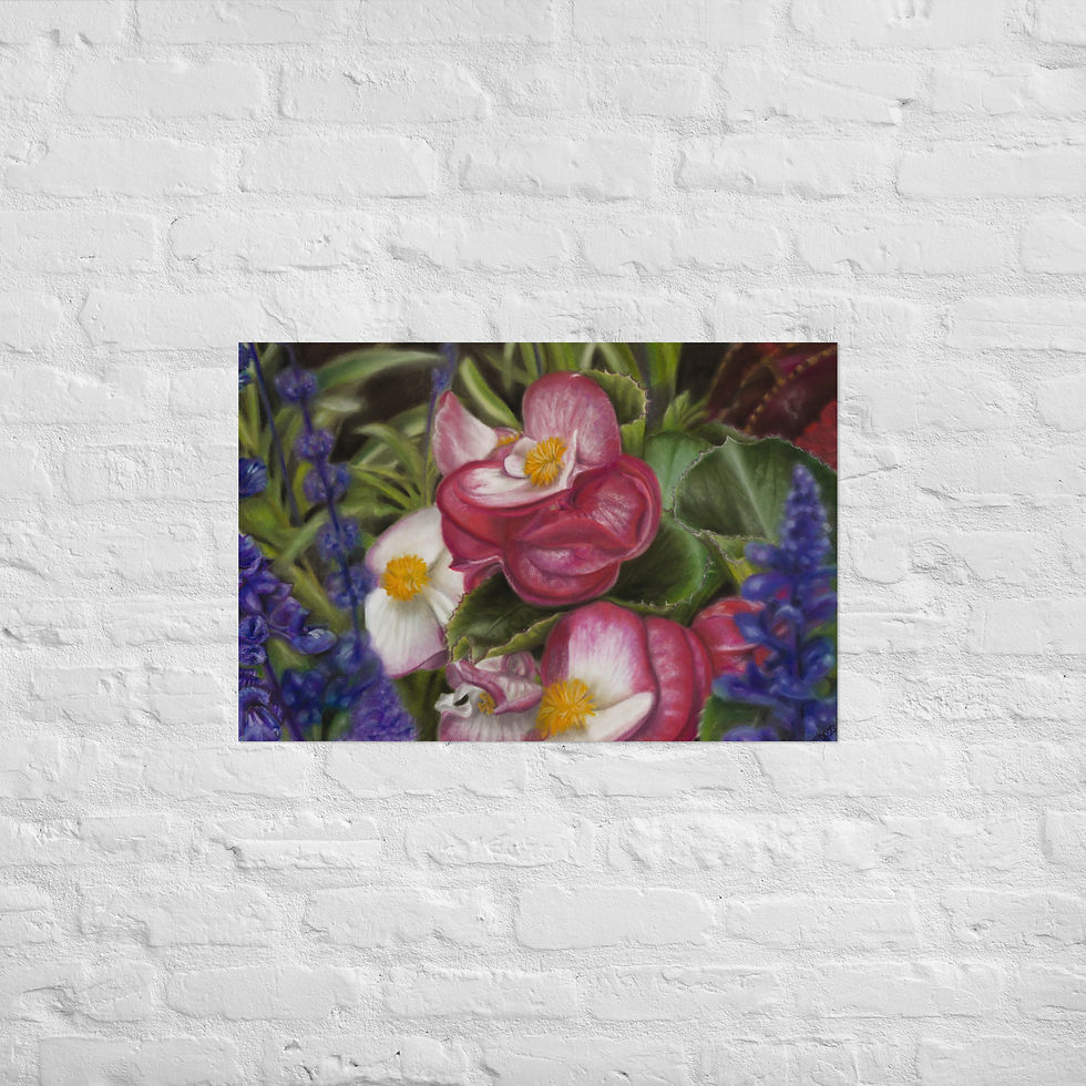 Thumbnail: Begonia Garden enhanced matte Poster print