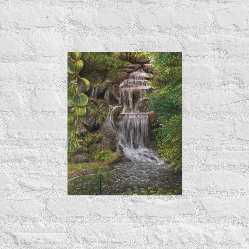Thumbnail: Waterfall at VanDusen enhanced matte poster print