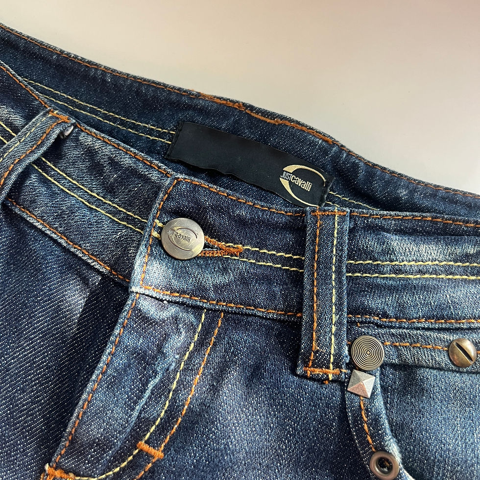 Thumbnail: JUST CAVALLI LOW WAIST DENIM CAPRIS