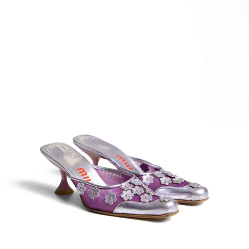 MIU MIU 1999 FLORAL MESH HEELS | SHOP NOPE