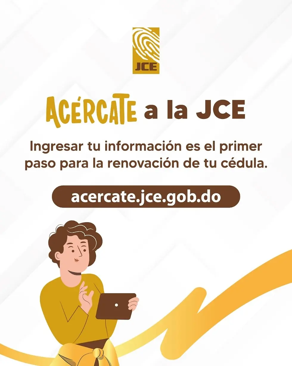 La Romana.– La Junta Central Electoral (JCE) puso en funcionamiento el formulario digital “Acércate”, como parte de los trabajos previos al cambio de la Cédula de Identidad y Electoral, previsto para iniciar en el último trimestre del año.