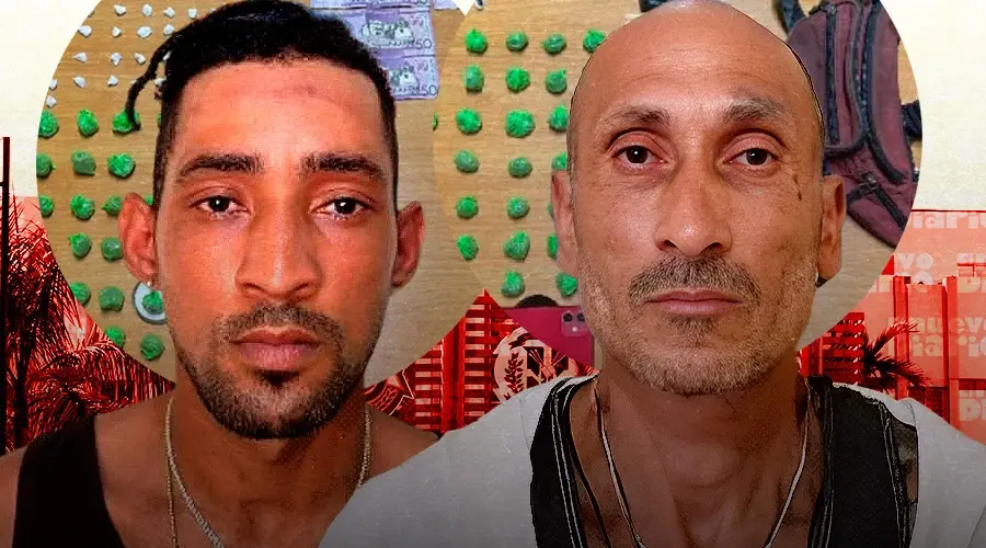 DICRIM irrumpe en punto de drogas en La Romana encuentran armas, drogas y dinero en manos de dos hombres