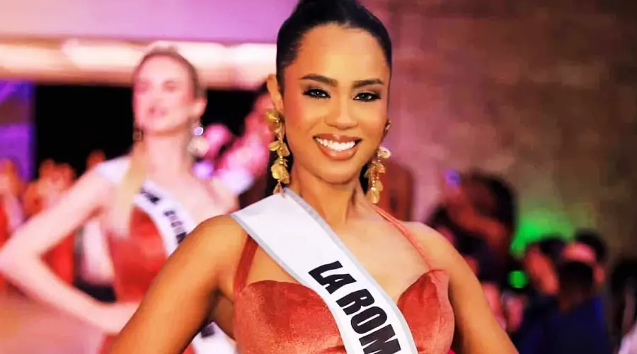 Candidata de La Romana sufre leve desmayo durante gala de Miss Universo RD 2025